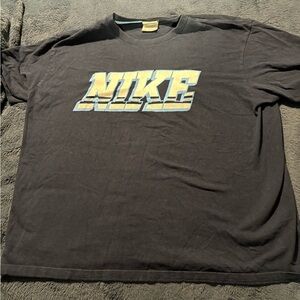 Unisex Nike Blue Tee with White and Light Blue Logo on front